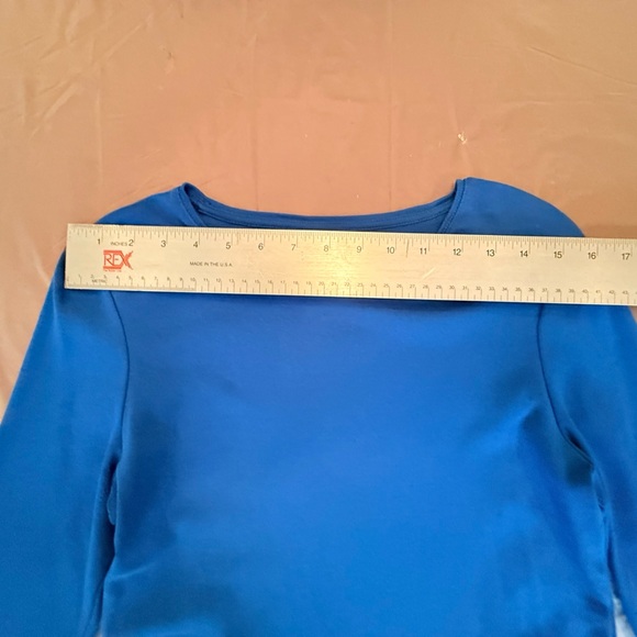 NWOT Talbots Royal Blue Long Sleeve Cotton Tee Size Medium - Picture 7 of 7